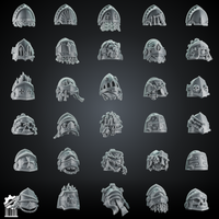 Crusaders and Shadowguard Shoulder Pad – Gothic Pauldrons + Heroic 32mm Scale - resin bit - Sharkass
