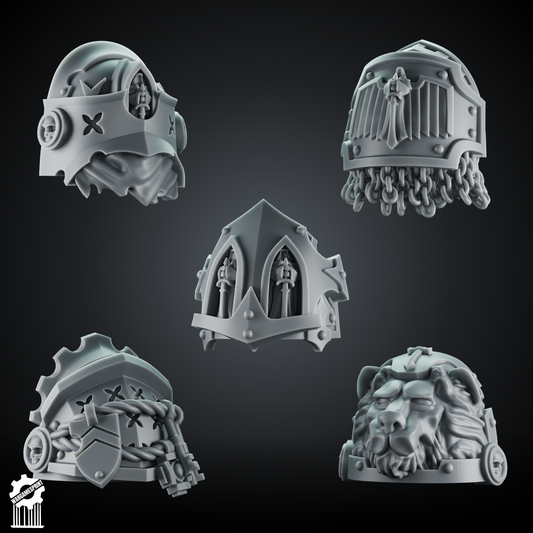 Shadowguard Shoulder Pad Set 1 – 5 Gothic Pauldrons + Heroic 32mm Scale [Supported]
