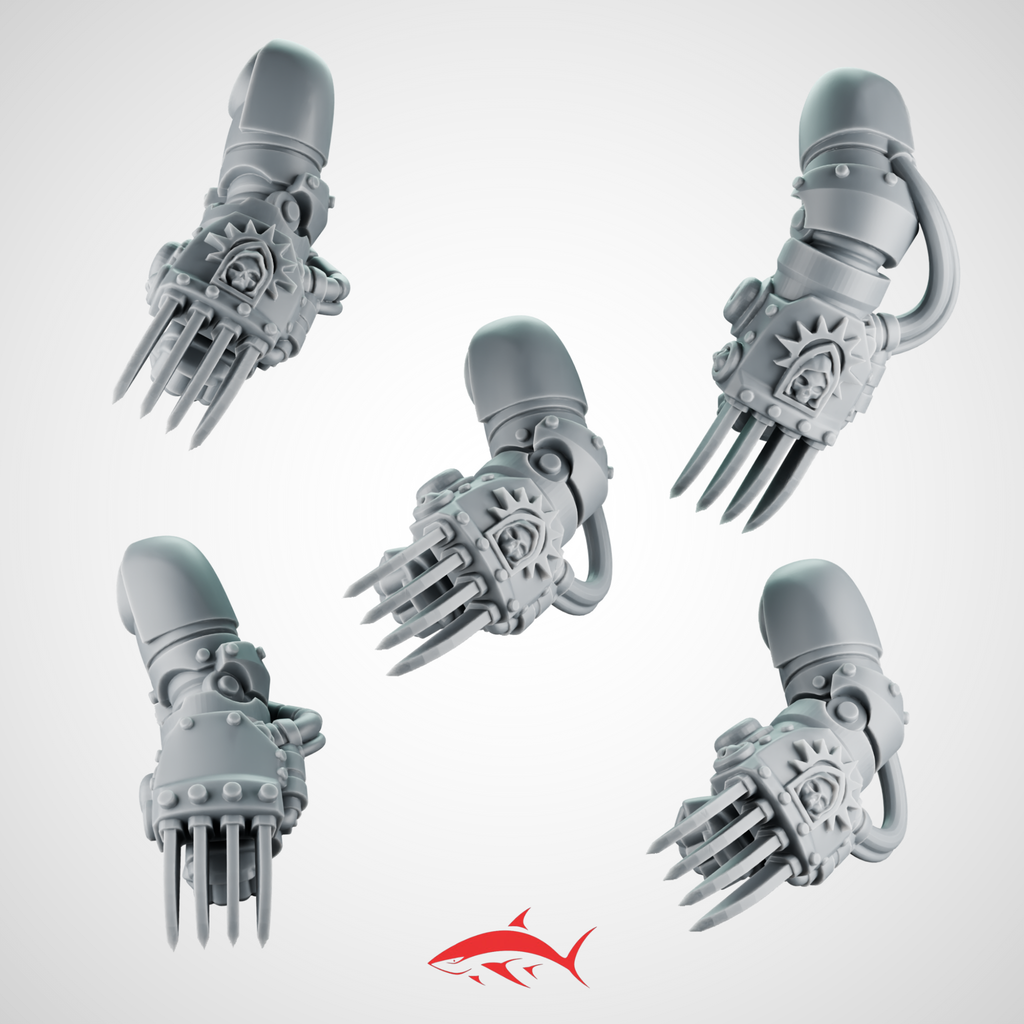 Powerfist SET 2 Angel of the Death Greytide - Left - resin bit - Sharkass