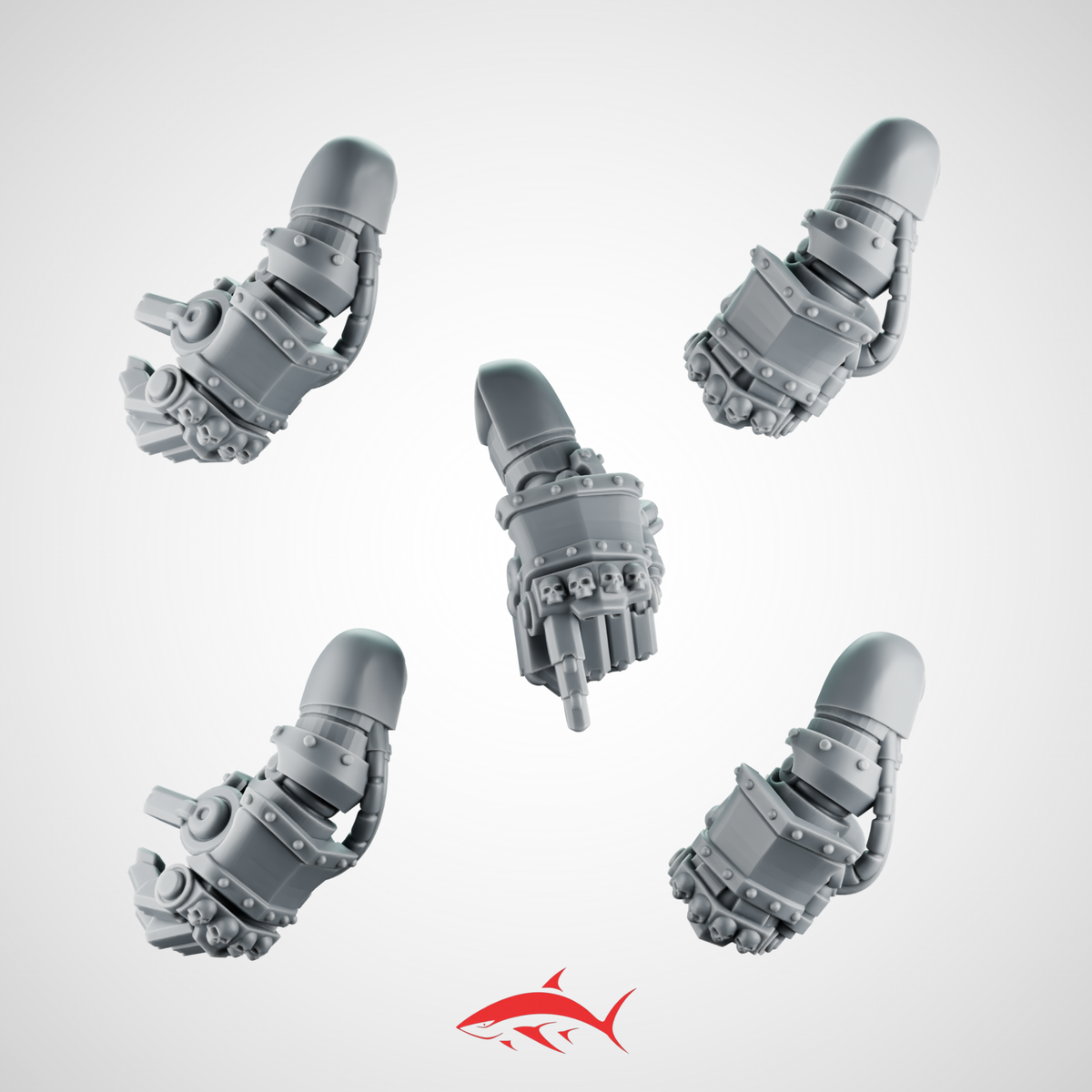 Powerfist Iron Guard SET 2 Greytide - Left - resin bit - Sharkass