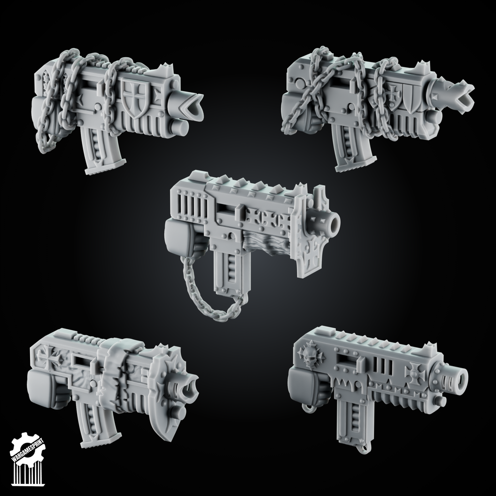 SET 1 - Crusader blaster – Gothic Sci-Fi Bits - resin bit - Sharkass