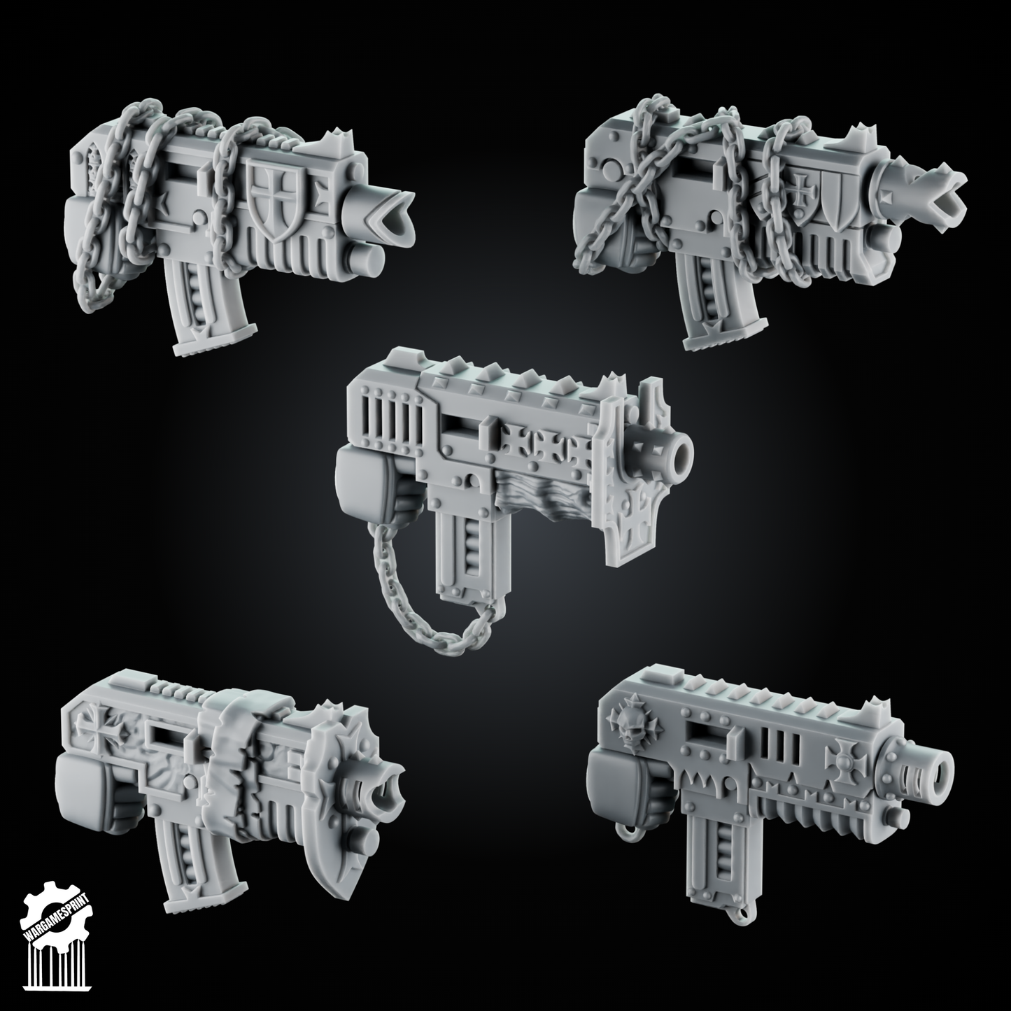 SET 1 - Crusader blaster – Gothic Sci-Fi Bits [Supported]