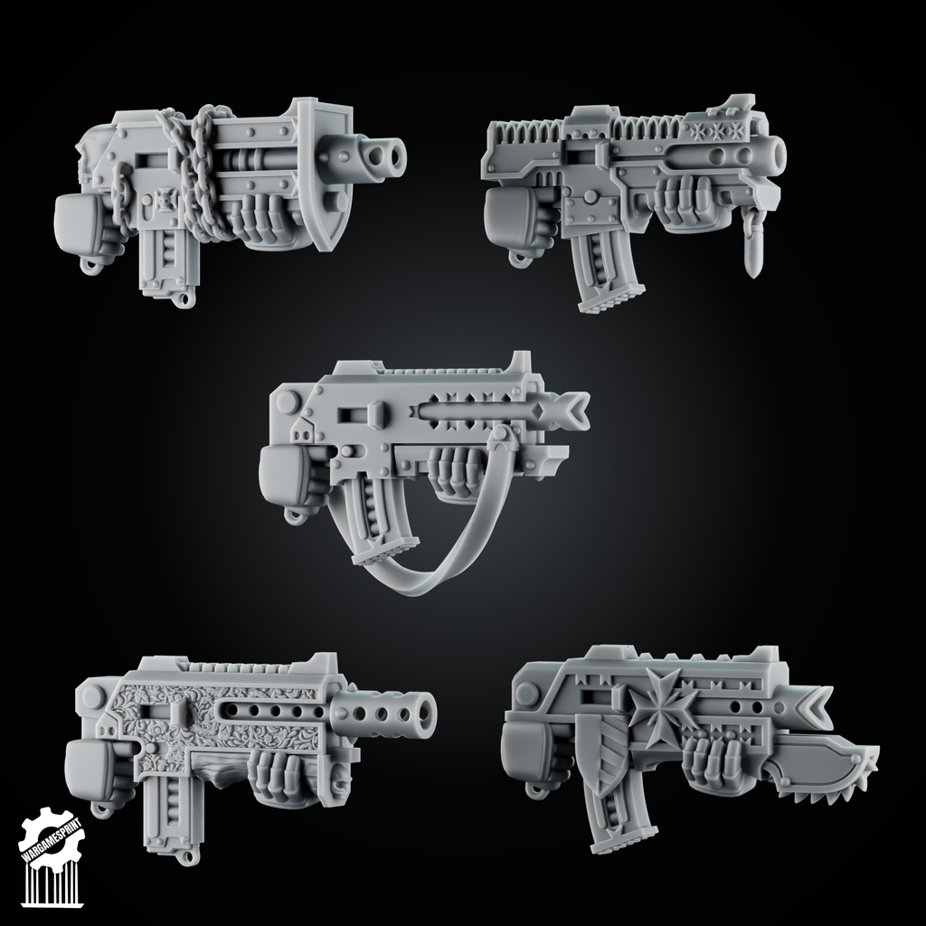SET 2 - Crusader blaster – Gothic Sci-Fi Bits - resin bit - Sharkass