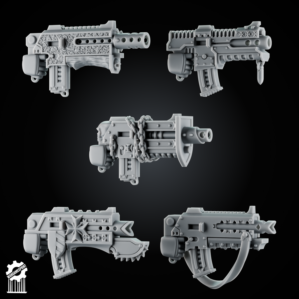 SET 2 - Crusader blaster – Gothic Sci-Fi Bits - resin bit - Sharkass