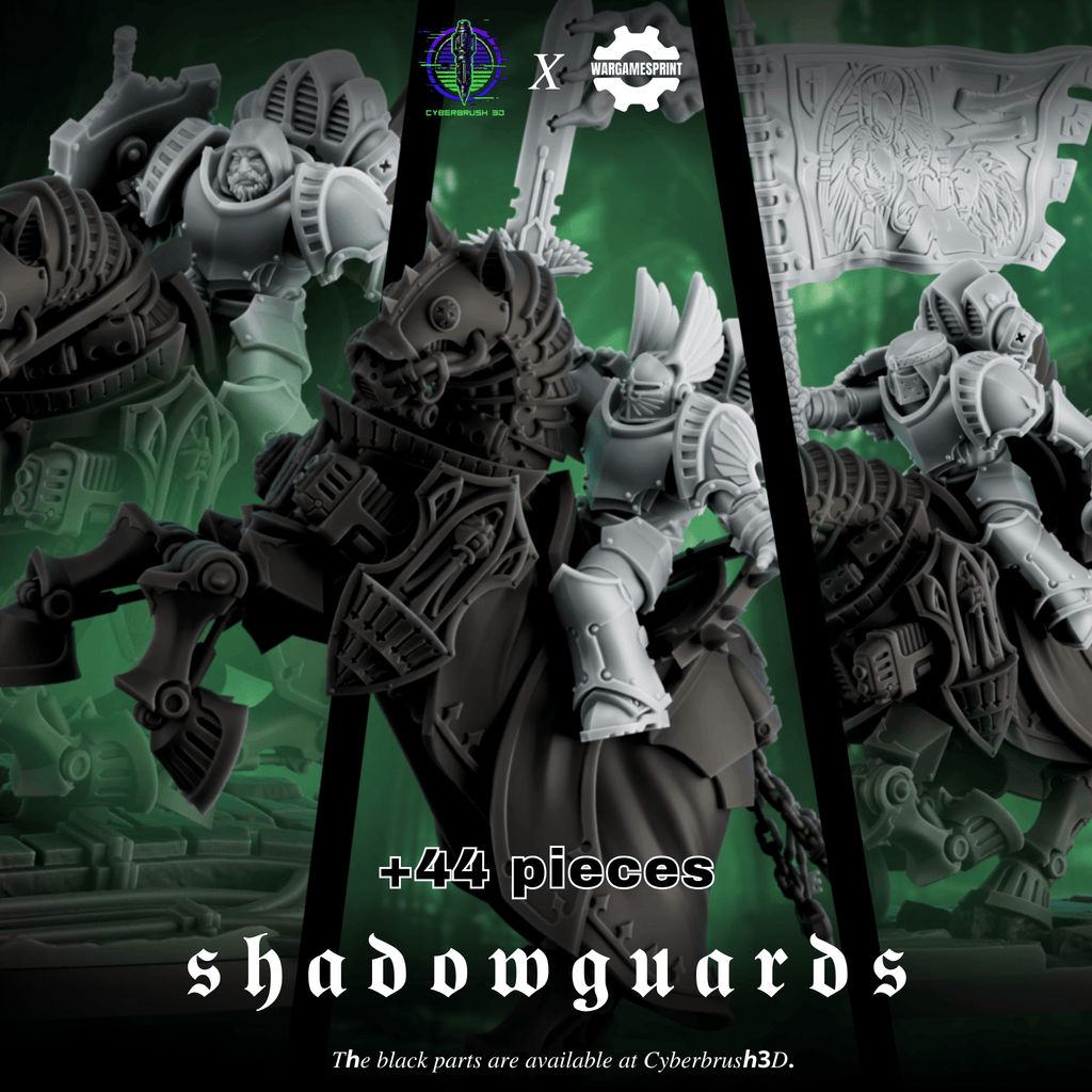 Shadowguards Riders – Mecha Cavalry Kit (Part 1) – Rider Parts + Magnet Options - resin bit - Sharkass