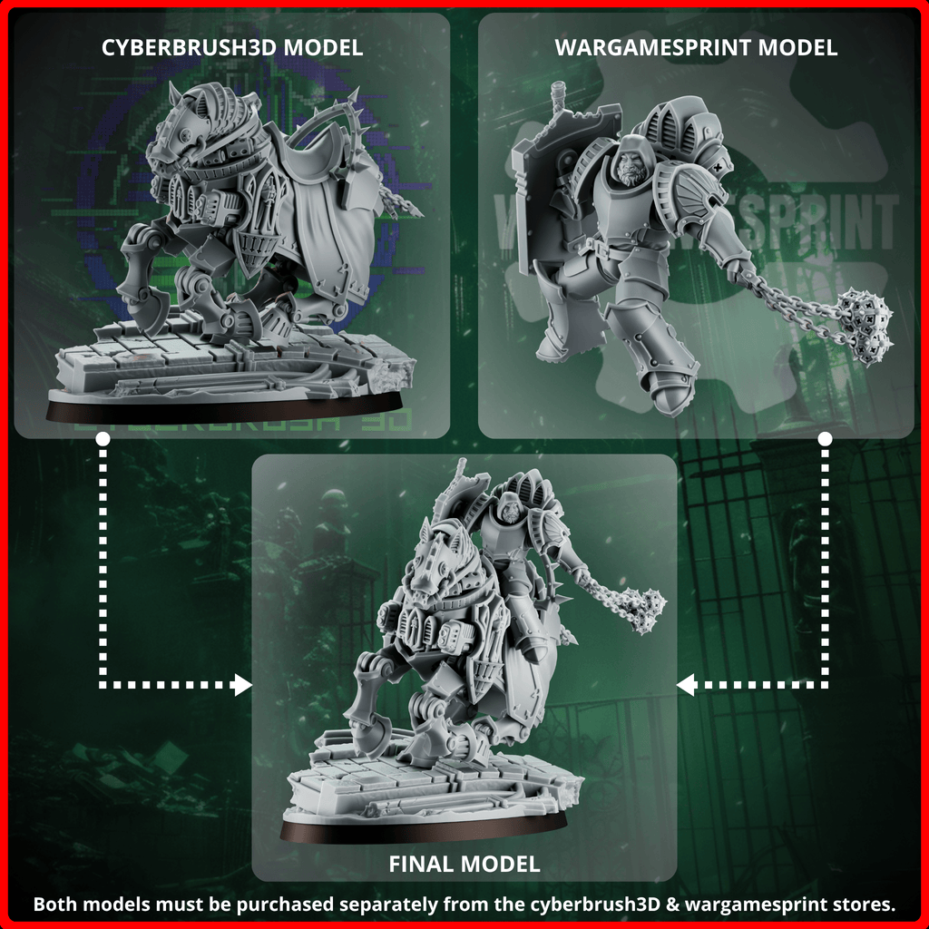 Shadowguards Riders – Mecha Cavalry Kit (Part 1) – Rider Parts + Magnet Options - resin bit - Sharkass