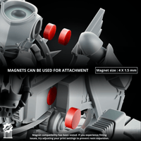 Shadowguards Riders – Mecha Cavalry Kit (Part 1) – Rider Parts + Magnet Options - resin bit - Sharkass