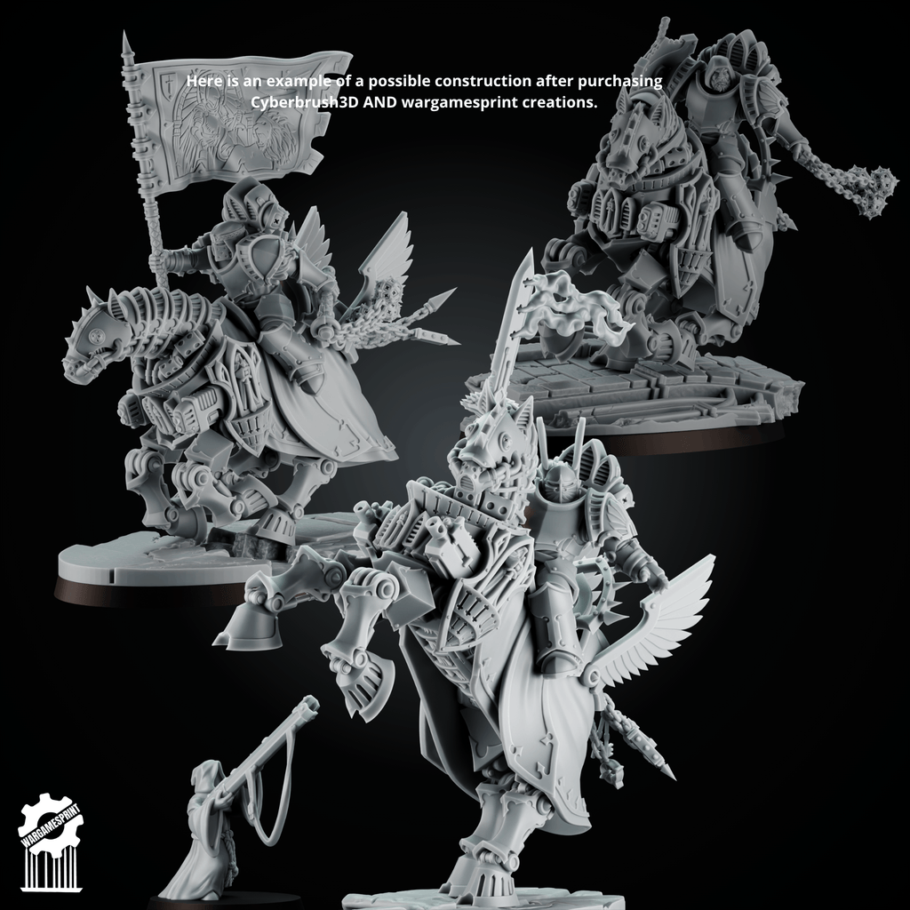 Shadowguards Riders – Mecha Cavalry Kit (Part 1) – Rider Parts + Magnet Options - resin bit - Sharkass