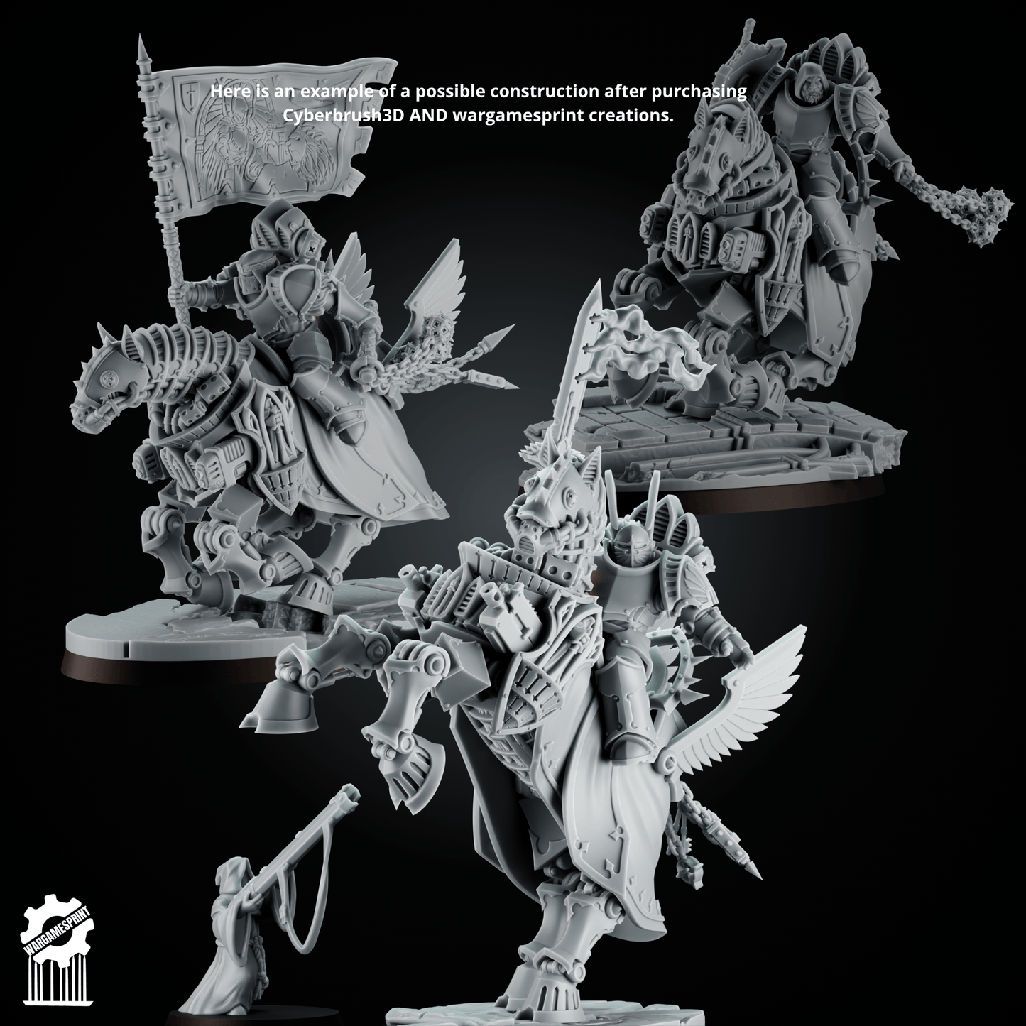 Shadowguards Riders – Mecha Cavalry Kit (Part 1) – Rider Parts + Magnet Options [Supported]
