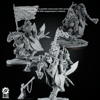 Shadowguards Riders – Mecha Cavalry Kit (Part 1) – Rider Parts + Magnet Options - resin bit - Sharkass