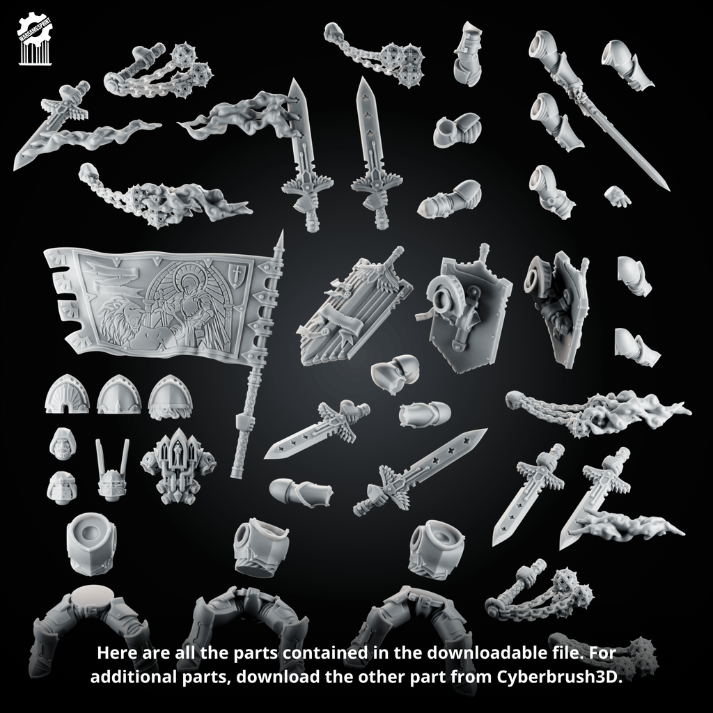 Shadowguards Riders – Mecha Cavalry Kit (Part 1) – Rider Parts + Magnet Options - resin bit - Sharkass