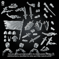 Shadowguards Riders – Mecha Cavalry Kit (Part 1) – Rider Parts + Magnet Options - resin bit - Sharkass