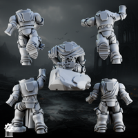 Shadowguard Bodies Set 2 STL – pre-supported knight bodies, 32mm