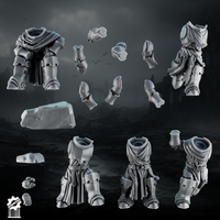 Shadowguard Bodies Set 2 STL – all parts: 5 bodies, arms, hands and rocks