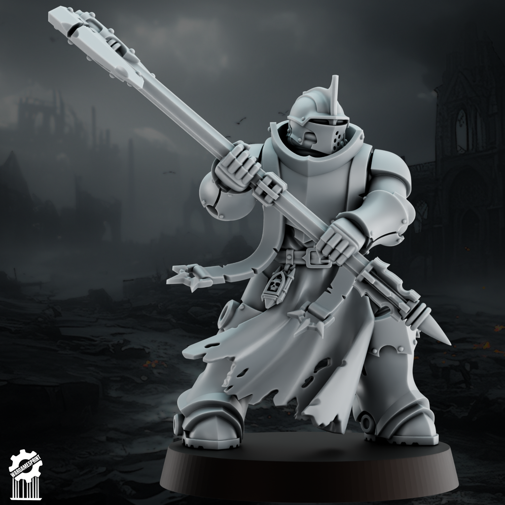 Shadowguards Crusader Infantry – Sword Squad (5 Miniatures) - resin bit - Sharkass
