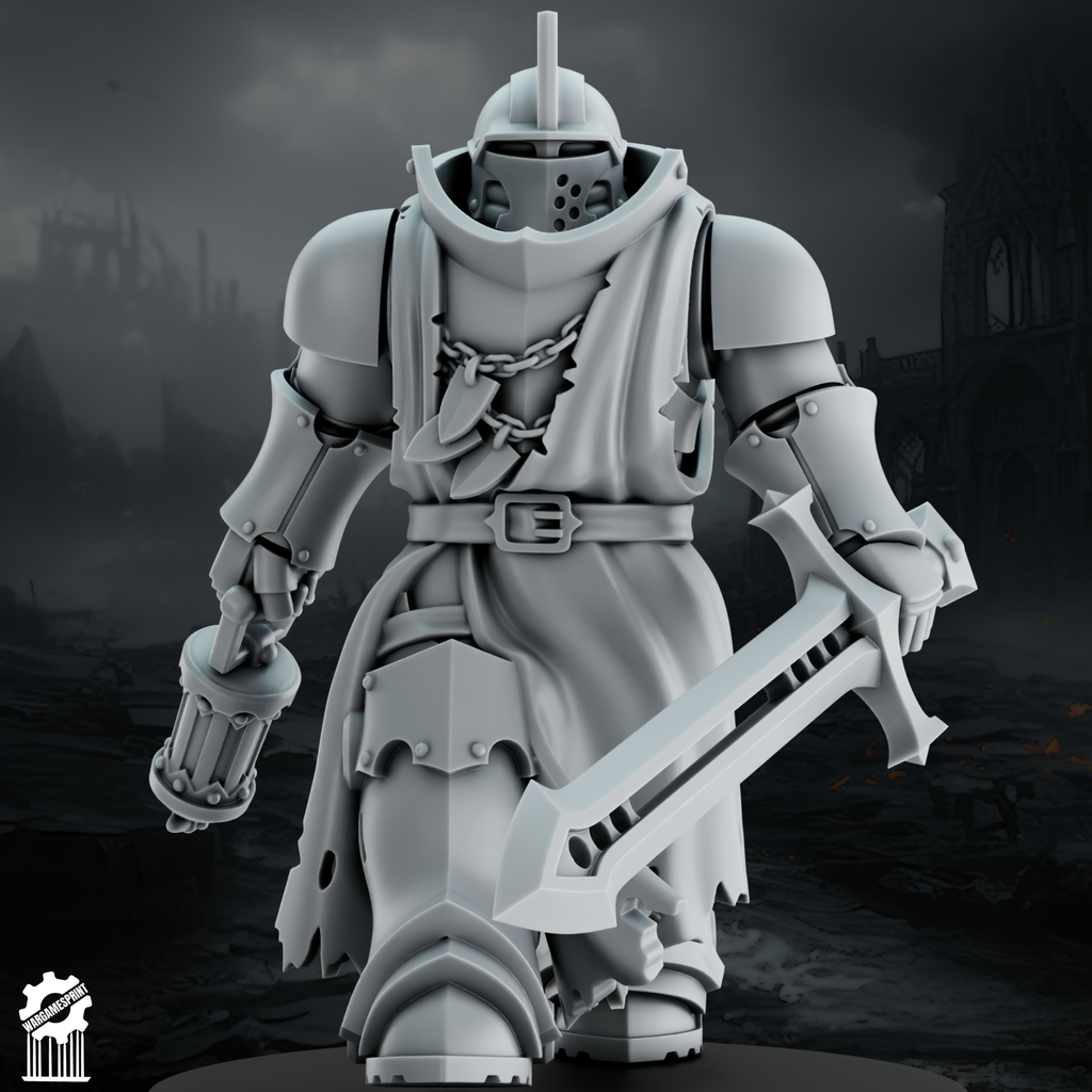 Shadowguards Crusader Infantry – Sword Squad (5 Miniatures) - resin bit - Sharkass