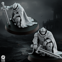 Shadowguards Crusader Infantry – Sword Squad (5 Miniatures) - resin bit - Sharkass