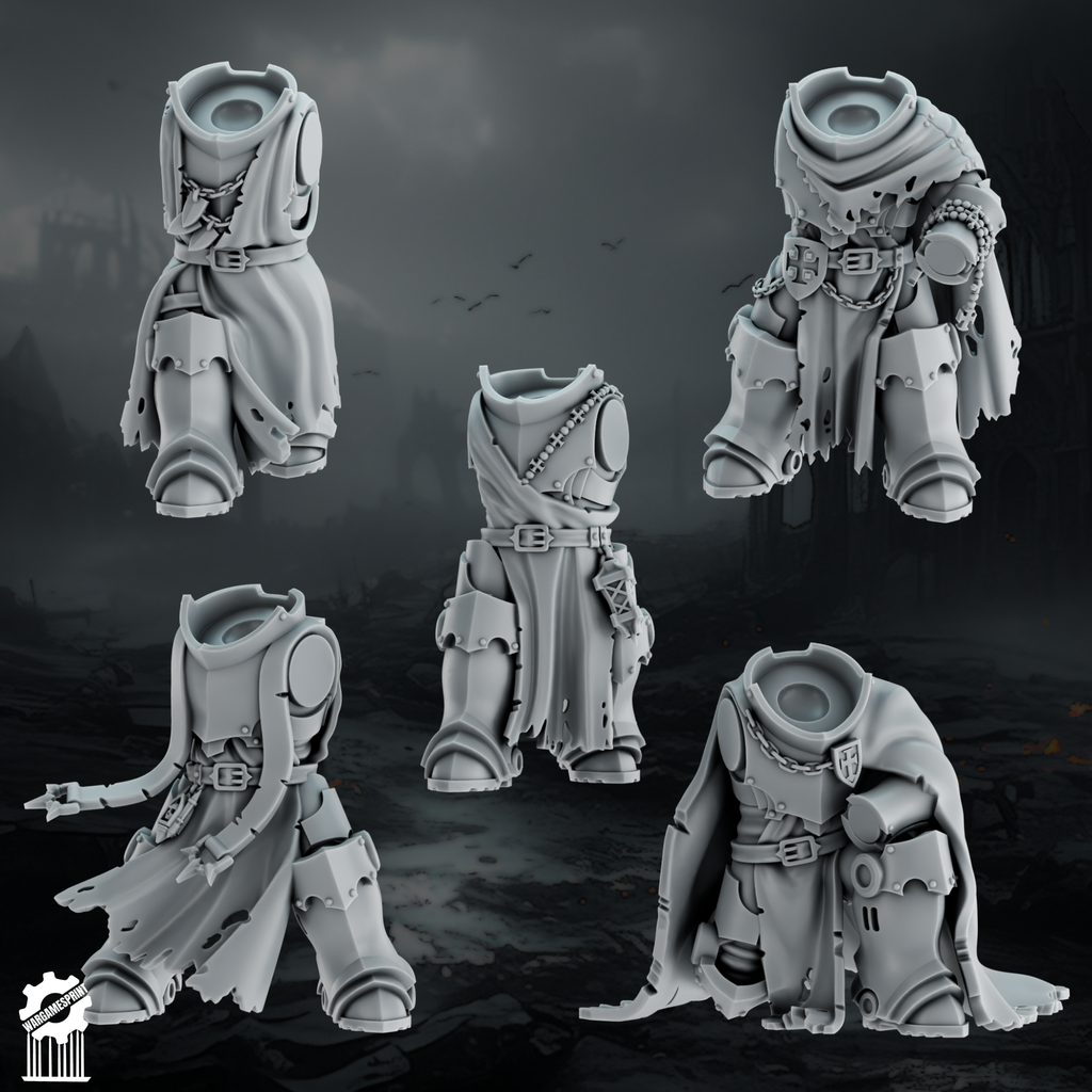 Shadowguards Crusader Infantry – Sword Squad (5 Miniatures) - resin bit - Sharkass