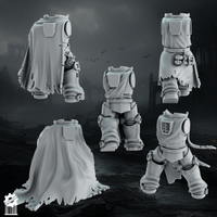 Shadowguards Crusader Infantry – Sword Squad (5 Miniatures) - resin bit - Sharkass