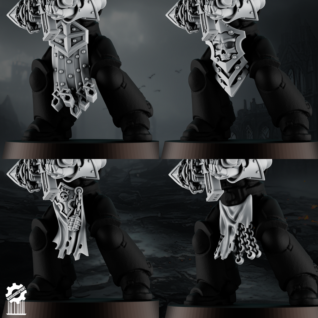 Crusader Shadowguard Armored Loincloths – Set of 5 - resin bit - Sharkass