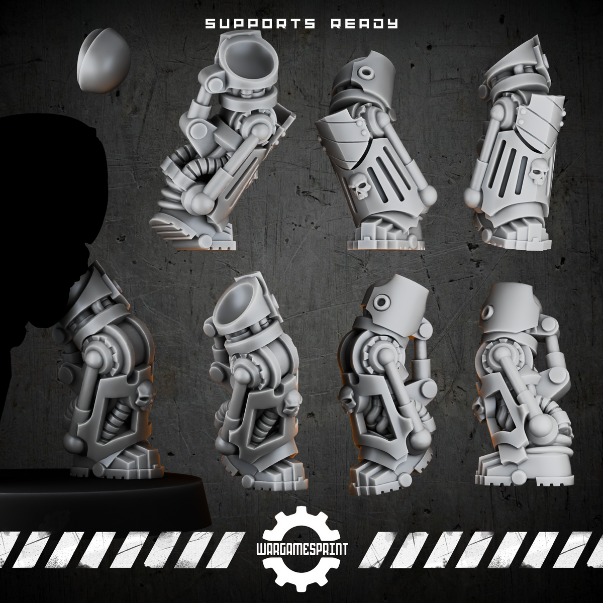 Bionic Legions Static Combat Legs – 2 leg designs, 5 poses each – render 2 STL