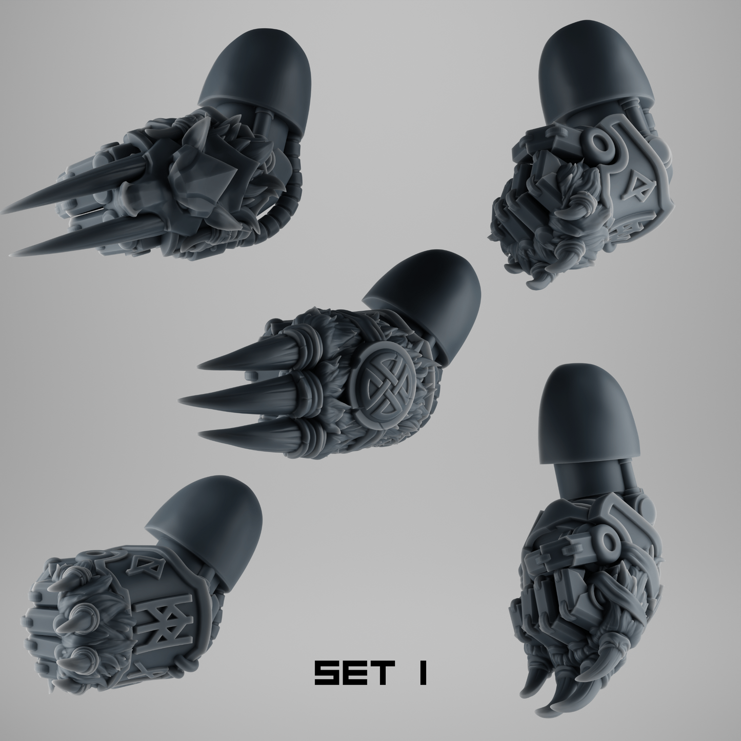 5 Viking Wolf Claw fist – Heavy Guard Exclusive – Rune-Forged Beast Weapons –  32mm