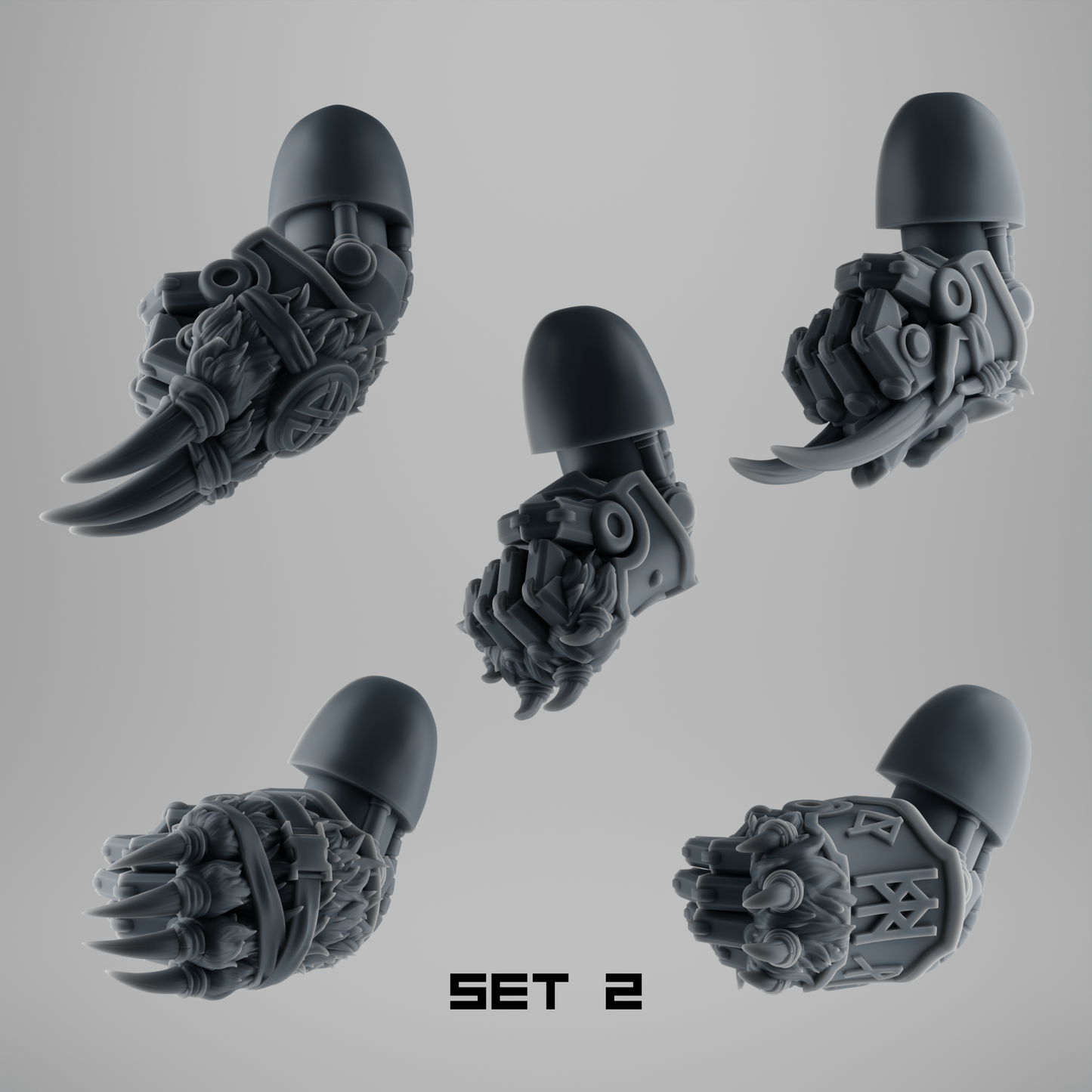 5 Viking Wolf Claw fist – Heavy Guard Exclusive – Rune-Forged Beast Weapons –  32mm