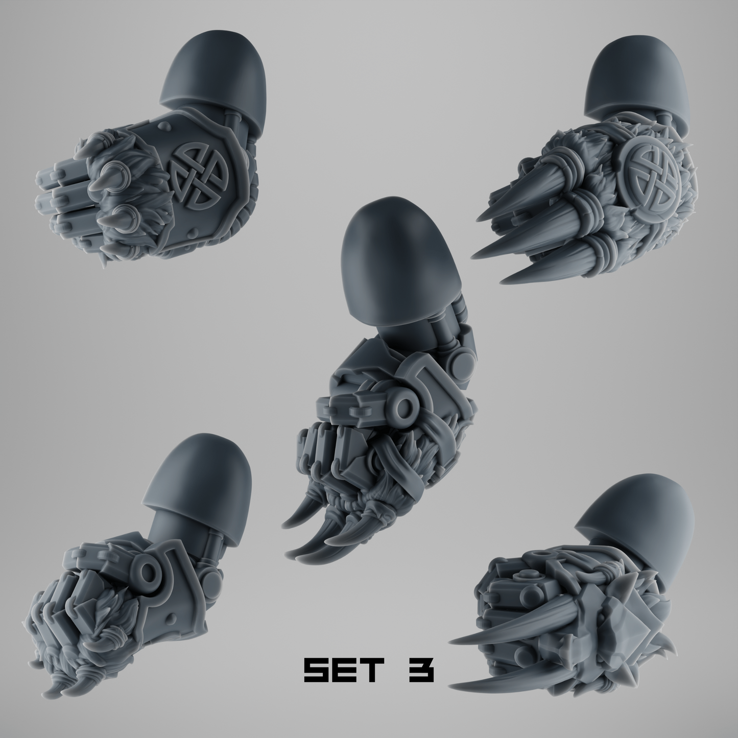 5 Viking Wolf Claw fist – Heavy Guard Exclusive – Rune-Forged Beast Weapons –  32mm