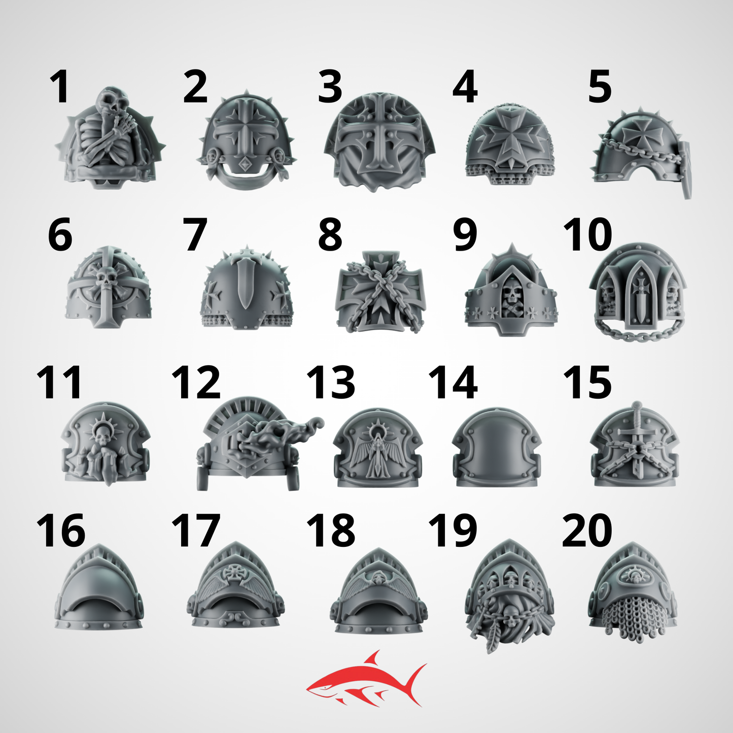 Shoulder Pads for Termi Eternal Pilgrim Greytide - Bits Ultra HD 14K