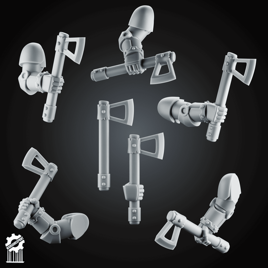 SET3 Grimdark Tomahawk Kit + 5 Dynamic Arms – Heroic 32mm Scale [Supported]