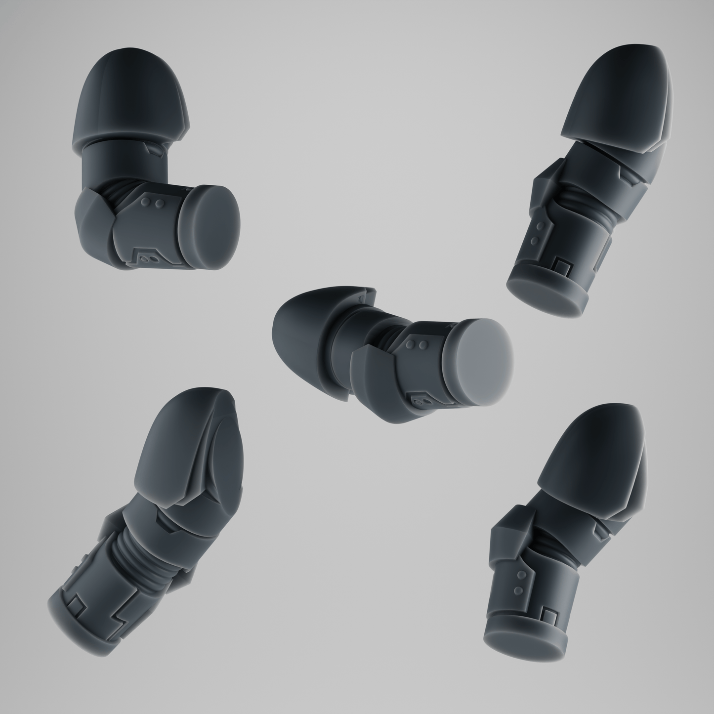 SET 1 - 5 Viking Wolf Warrior Arms – Rune-Engraved Grimdark Bits for 32mm Miniatures