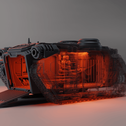 Wardex Mk1 Armored Transport Tank – Grimdark Resin Vehicle – Troop Carrier [Sharkass Exclusive]