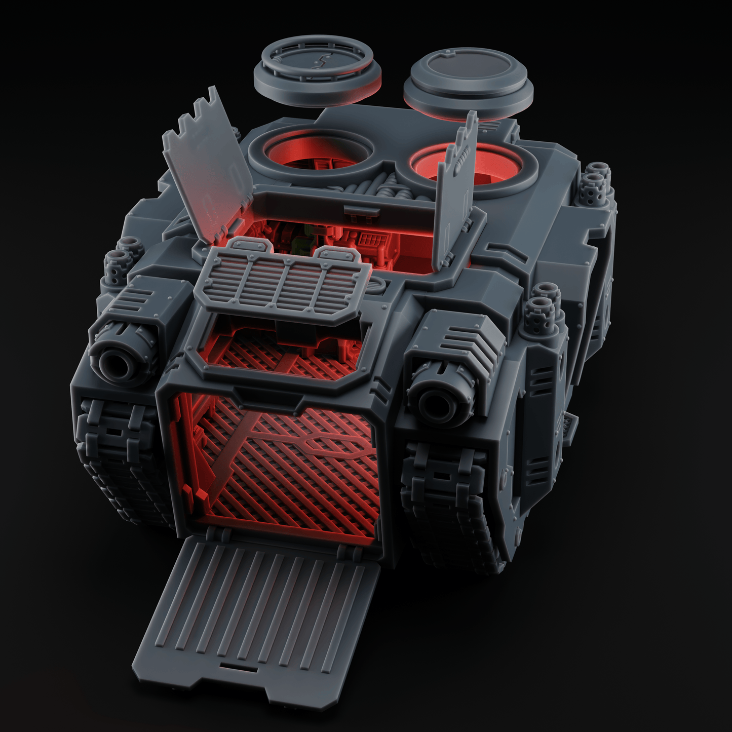 Wardex Mk1 Armored Transport Tank – Grimdark Resin Vehicle – Troop Carrier [Sharkass Exclusive]