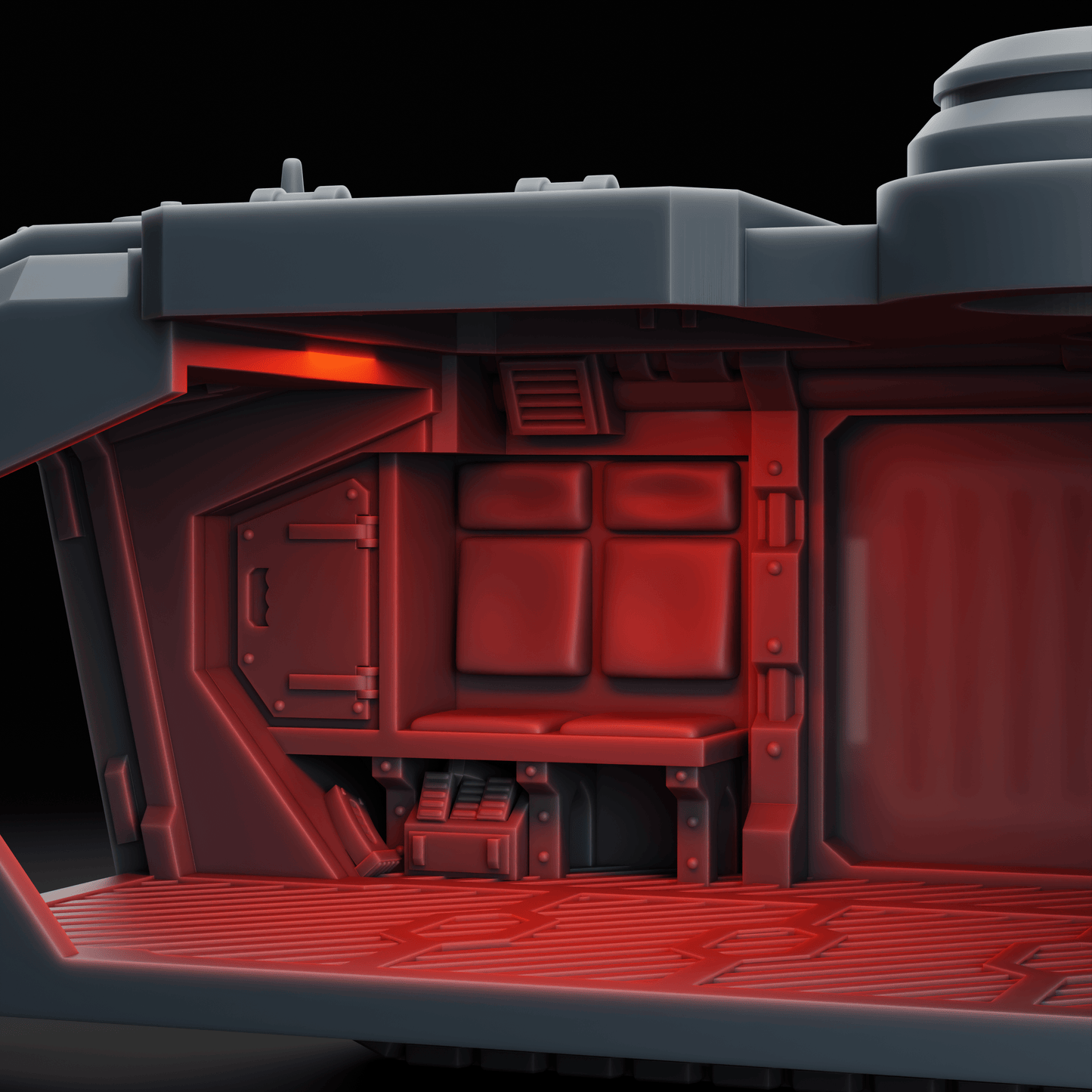 Wardex Mk1 Armored Transport Tank – Grimdark Resin Vehicle – Troop Carrier [Sharkass Exclusive]