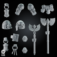 Zealot Preacher Conversion Kit – Heroic 32mm Scale – Grimdark Accessories - resin bit - Sharkass