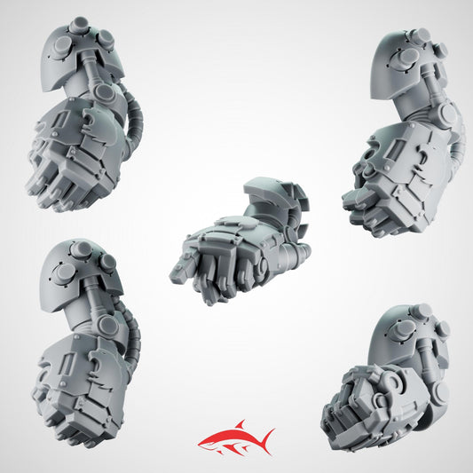 Set 1 - 5 Rapt’Ops Terminator Power Fists – Heavy Close Combat Arms Bits Ultra HD 14K