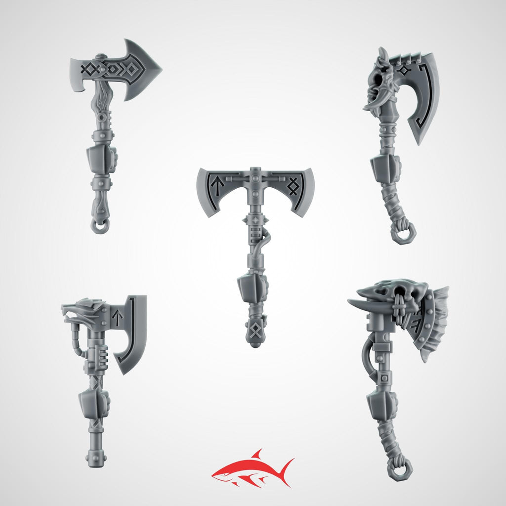 Axes Primal Hound Greytide - Left - 32mm scale resin bit - Sharkass