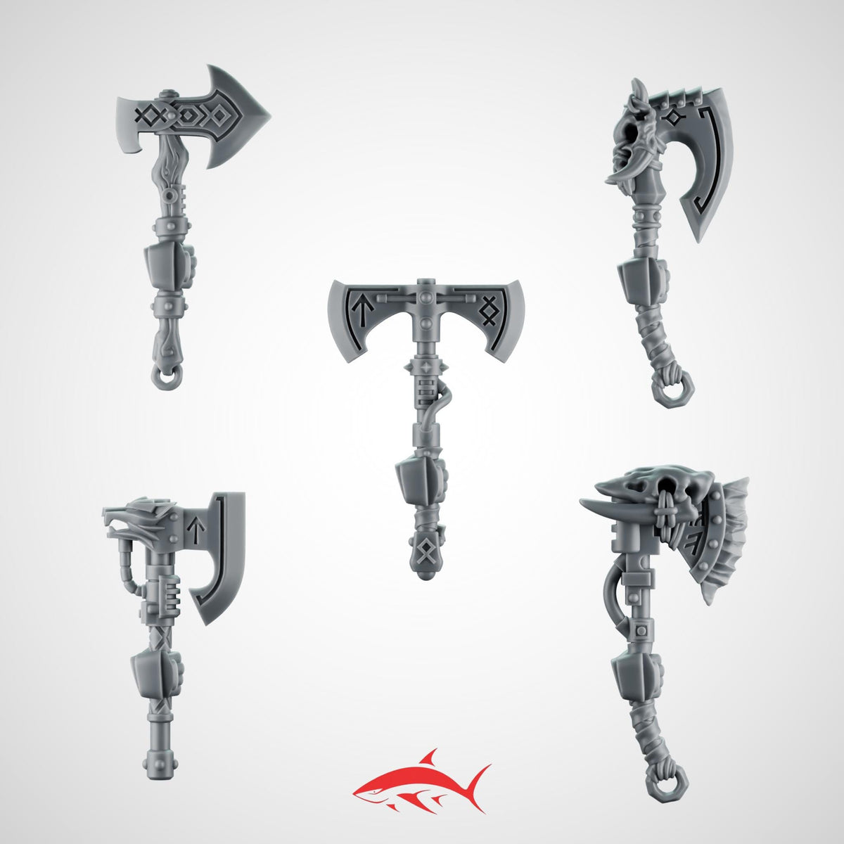Axes Primal Hound Greytide - Left - 32mm scale resin bit - Sharkass