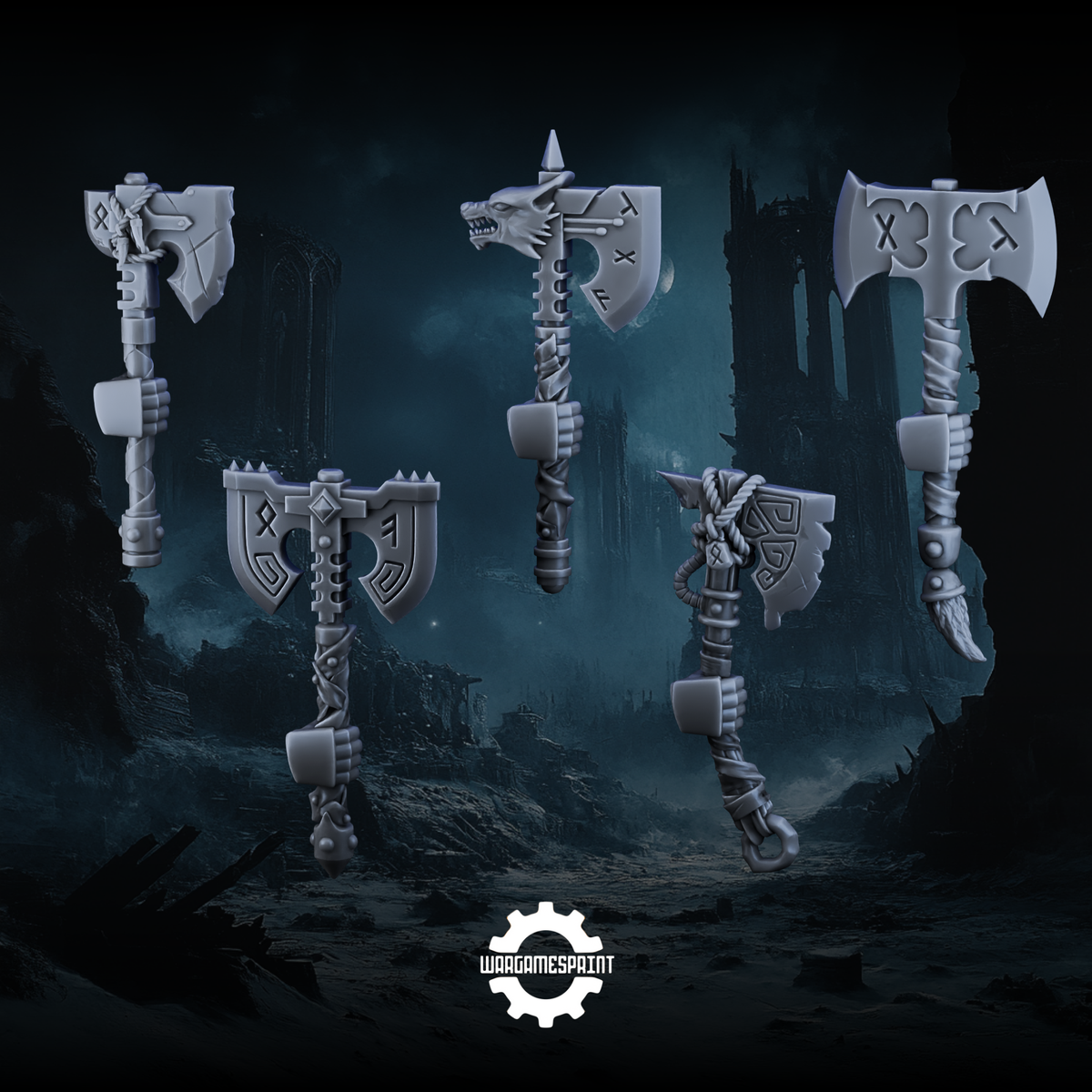 Space Viking Axes Set 1 STL