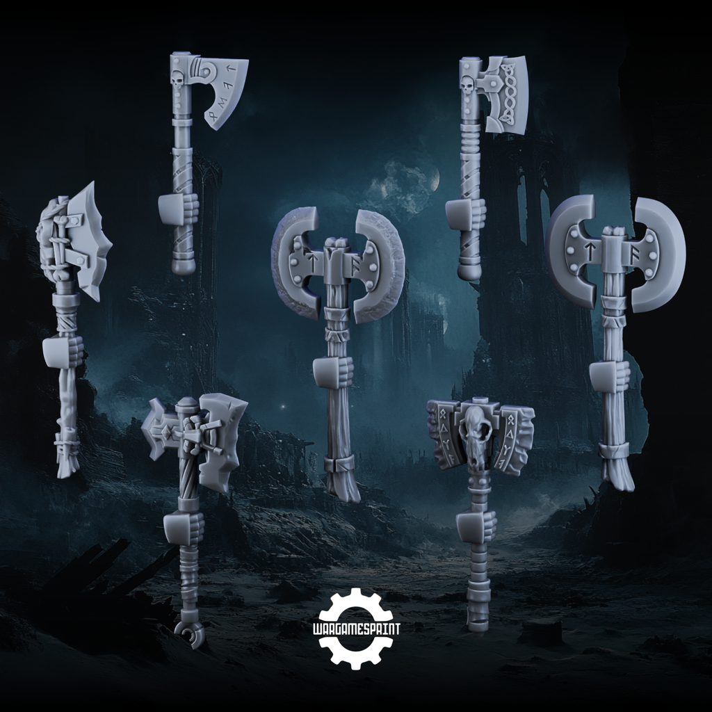 Space Viking Axes Set 2 STL