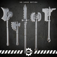 Bionic Legions Cybernetic Axes & Spear – render 2 STL