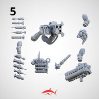 Missile Launcher Generic and Accessories for Demolition Team - 5 - 32mm scale resin bit - Sharkass