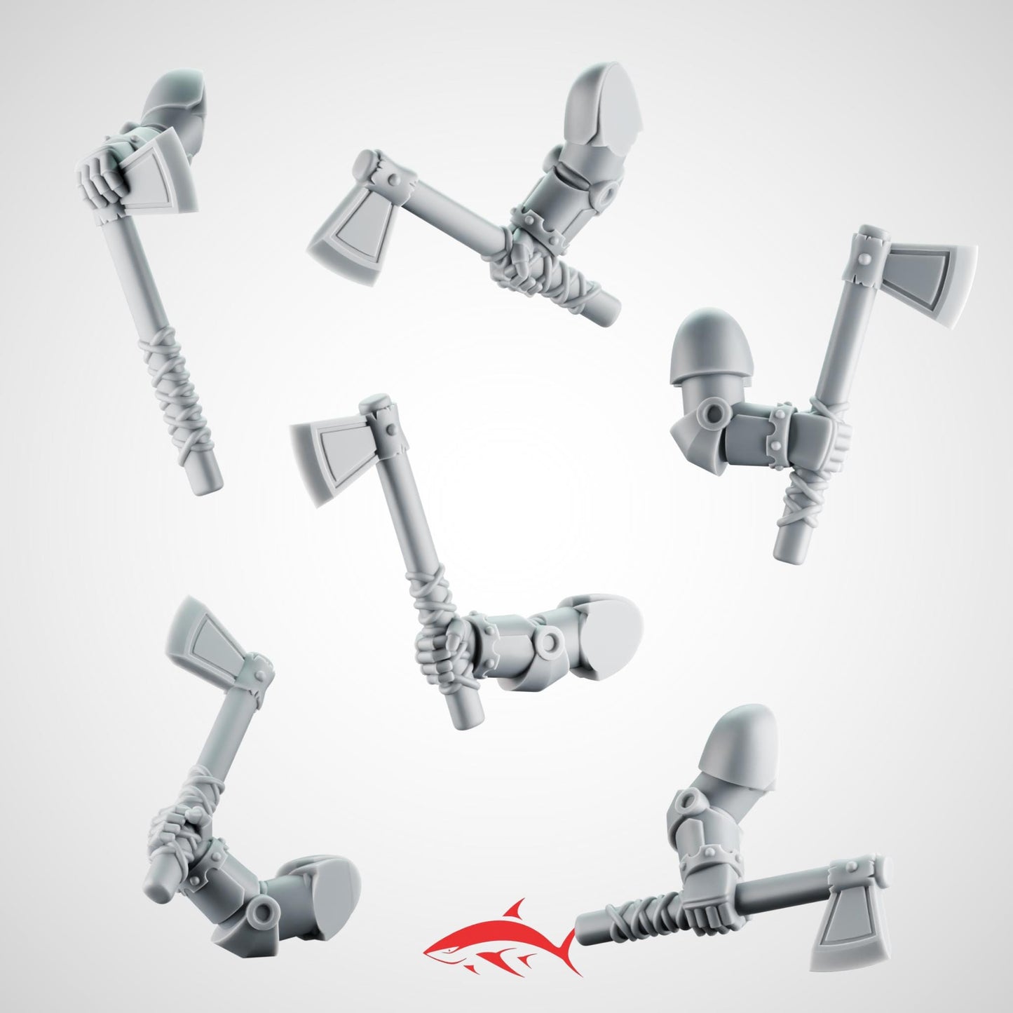 SET2 - 5 Tomahawk With Arms–  Battle Axes Generic Melee Weapons Bits Ultra HD 14K