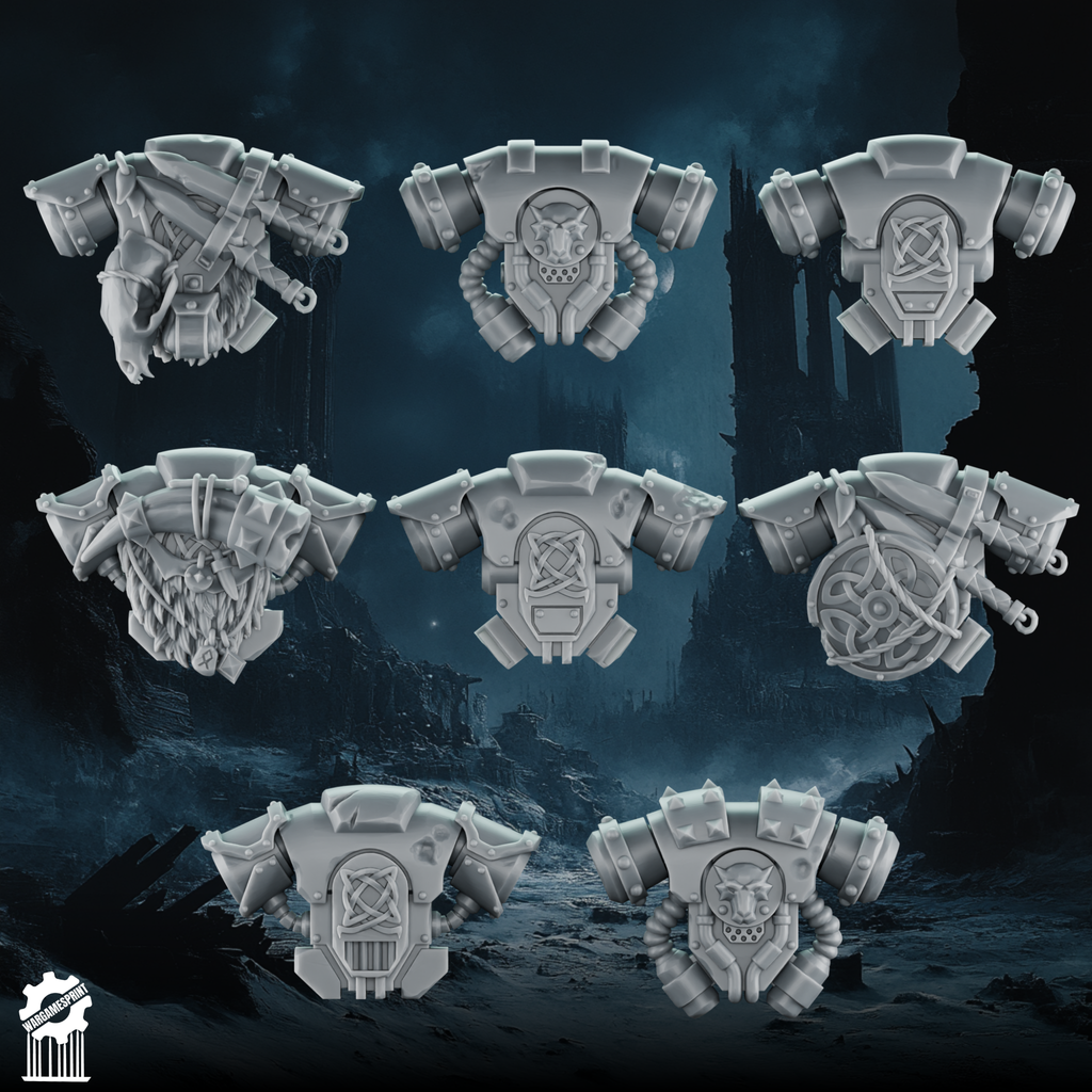 Space Viking Back Pack STL set of 8