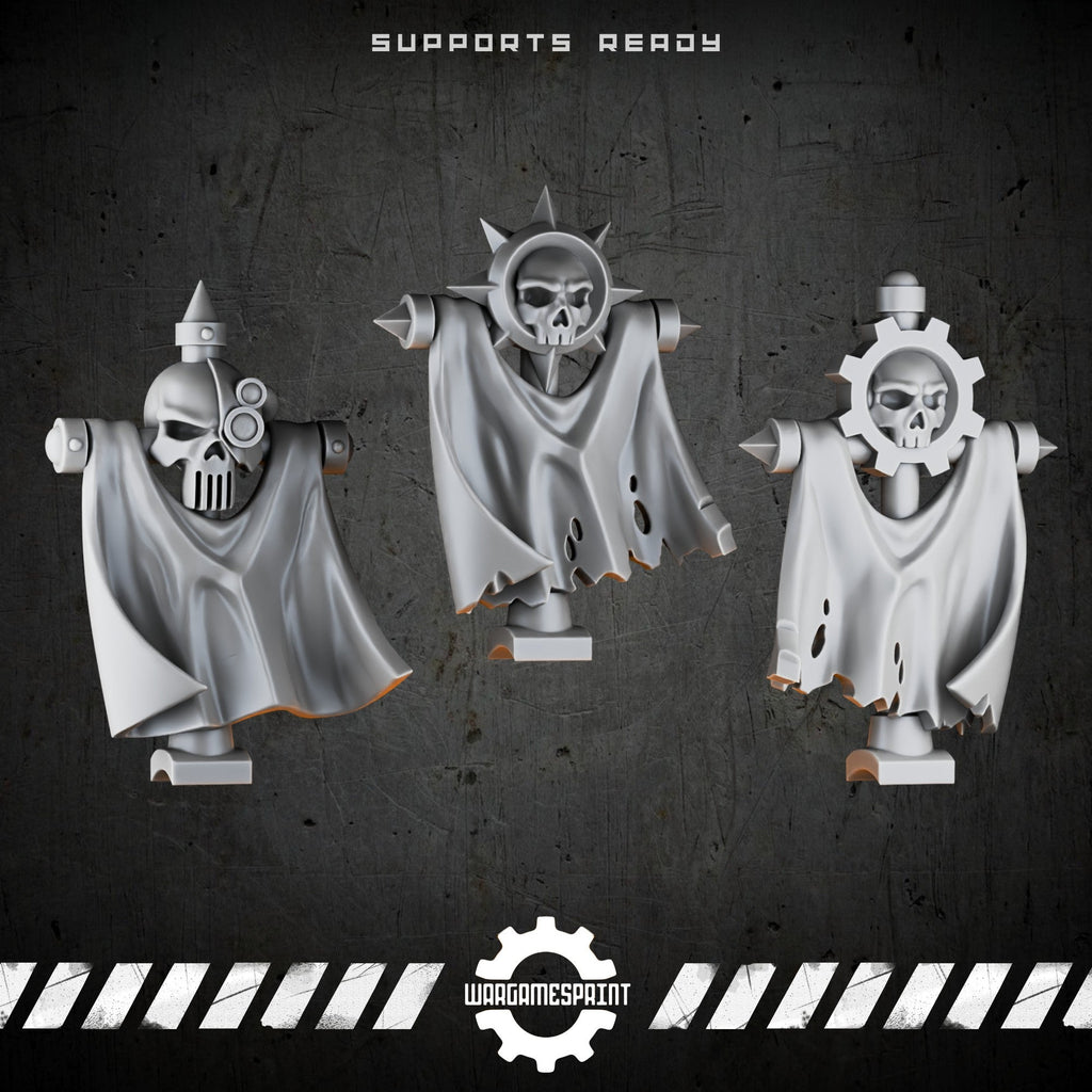 Bionic Legions Banner Backpacks – 3 standard-bearer power packs – render 1 STL
