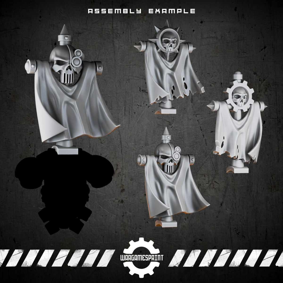 Bionic Legions Banner Backpacks – 3 standard-bearer power packs – render 2 STL