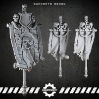 Bionic Legions Great Banner – standard-bearer banner + arm – render 1 STL