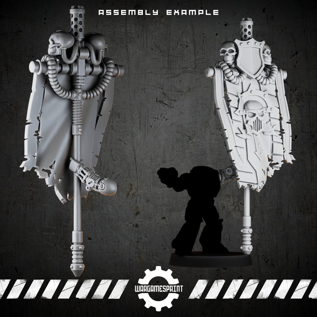 Bionic Legions Great Banner – standard-bearer banner + arm – render 2 STL