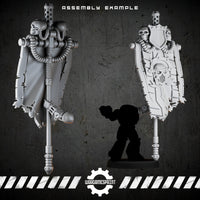 Bionic Legions Great Banner – standard-bearer banner + arm – render 2 STL