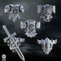 Crusader and Shadowguard Backpacks Set 2 STL render 1